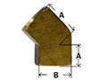 Brass 45 Degree Female Elbow Diagram